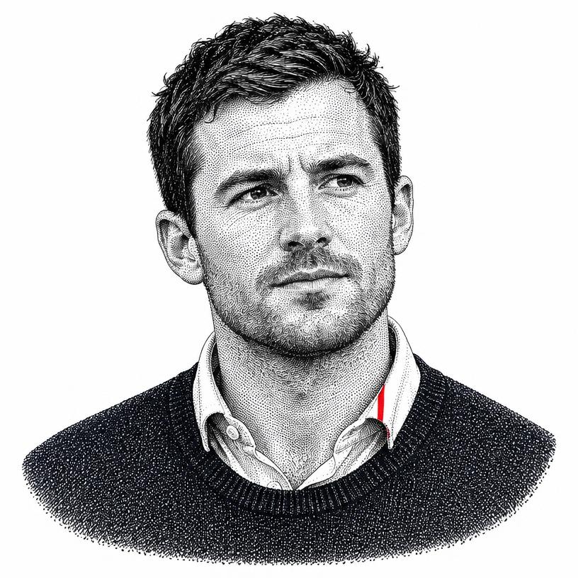 Illustrated portrait of Callum Reid